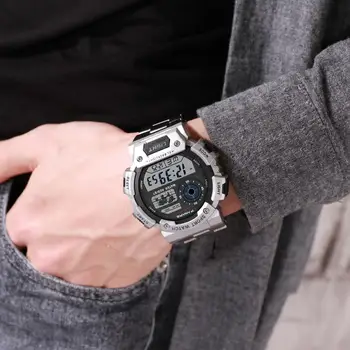 PANARS Naują Atvykimo Nerūdijančio Plieno Karinės Sporto Laikrodžiai Elektroninių Vyrų Laikrodžiai, Prabangūs Vyrų Laikrodis atsparus Vandeniui LED Skaitmeninio Laikrodžio