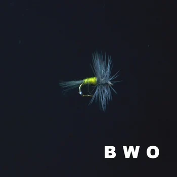 5vnt 16# BWO/14# Baetis Parašiutu Sausos Muses Imituoti Baetis/Nimfos 2styles Asorti Paviršinio Vandens, Bendras Naudojamas Skristi Žvejybos Masalas