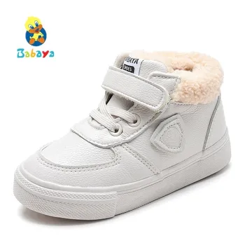 Babaya Vaikų sniego batai Medvilnės-paminkštintas Batų 2020 M. Žiemos Naujas Modelis Batų Padidinti Lyguma Medvilnės Mergina Batai
