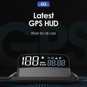 G3 Automobilių HUD km/h, MPH GPS Spidometro greičio viršijimo Įspėjimo Nuovargis Priminimas Aukščio Matuoklis Head Up Display