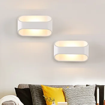 Paprasta Kūrybos Sieniniai Šviestuvai Modernios LED Sienos Lemputė 6W Aliuminio Naktiniai staleliai, Lempa Sienos Sconce Lempos 5 W 10 W