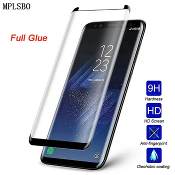 HD Grūdintas Stiklas Samsung Note 10 9 8 S8 S9 5D Visą Klijai Screen Protector For Samsung Galaxy Note 8 S8 S9 S10 Plus Stiklo