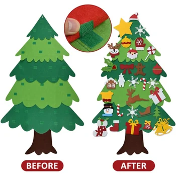 Naujai PASIDARYK pats Jaučiau, Kalėdų Medžio Apdaila Kablys ir Kilpa 3D trimatis Kalėdų Eglutė Vaikams TE889