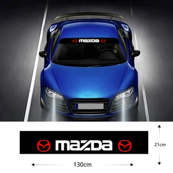 Automobilių Priekiniai Galiniai skėtį nuo saulės Stiklų Lipdukas šviesą Atspindintys Lipdukai Mazda ATENZA Axela 2 3 CX6 CX-5 CX4 CX3 MX-5 CX-9 2019 m.