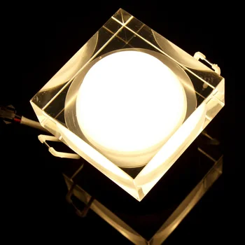 Kūrybos Įterptųjų Led Lubų šviesos Akrilo 3W Apvalios Aikštės atidarymo plafono lemputė eilėje Dėmesio RGB 110V, 220V