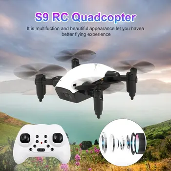 2.4 G Mini RC Drone S9 Ne Fotoaparatas, Sulankstomas Sraigtasparnis su Šviesos Aukščio Laikyti Begalvis H/L Greičio Jungiklis Nuotolinio Valdymo Quadcopter