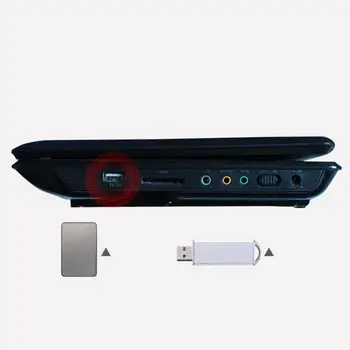 Karšto Pardavimo Nešiojamas DVD Grotuvas su LCD Ekrano Visiškai Suderinamas su MP3/FM/USB /DVD /VCD /CD Ryšį su TV Multimedia Player