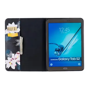 Tablet PC Case For Samsung Galaxy Tab S2 9.7 colių T810 T813 T815 T819 SM-T810 SM-T813 SM-T815 Padengti PU Odos Apversti Stovėti Atvejais