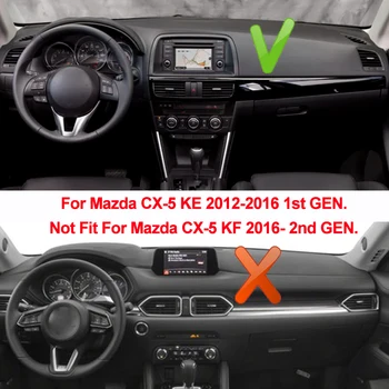 Automobilių Vidinis prietaisų Skydelio Dangtelį Brūkšnys Kilimėlis Kilimų Pagalvėlių Mazda CX-5 CX5 KE 2013 m. m. m. 2016 m. Saulė Pavėsyje LHD RHD Automobilių Stilius