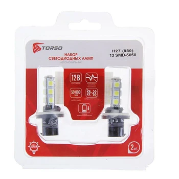 Nustatyti, LED lempos LIEMENS H27 (880), 12 V, 13 SMD-5050, 2 vnt., Baltos šviesos 1059255