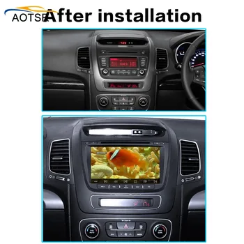 Android 8.0 automobilių gps dvd KIA SORENTO 2012 2013 car dvd gps grotuvas, 2 din automobilio radijas stereo grotuvas gps navigacija, Wifi