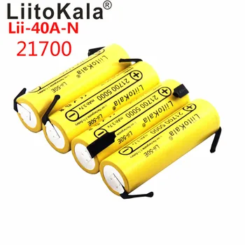 LiitoKala Lii-40A IMR 21700 3750mAh S30 18650 3000mAh 40A Didelės Talpos Saugomų Flat Top Li-ion Baterija+PASIDARYK pats Nicke