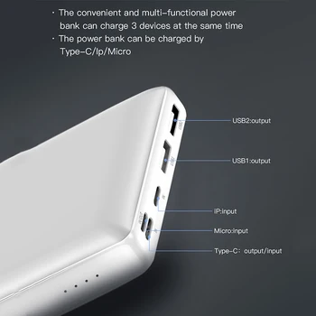 Baseus 30000mAh Galia Banko USB C 30000 mah Powerbank Greitai Už Xiaomi Mi iPhone Samsung Nešiojamų Išorės Baterijos Kroviklis
