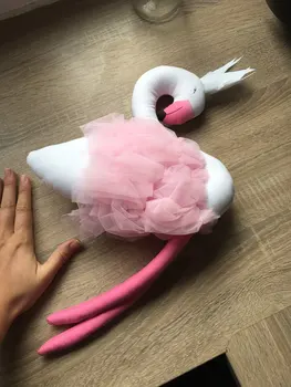 Rankų Darbo Pink Flamingo Žaislai Įdaryti Kūdikių Lėlės Kūdikio Lova Apdaila Vaikų Dovanų