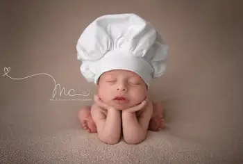 Naujagimio Fotografijos Rekvizitai Lovely Baby Girl Virėjo Prijuostė Skrybėlę Vaikai Virtuvės Kostiumai Gražus Berniukas Nuotrauka Gurmanų Priedai