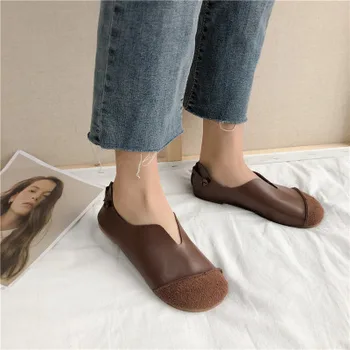 Derliaus Sen moterų batai 2020 naują pavasario laukinių minkšto dugno jautienos sausgyslės butas batai
