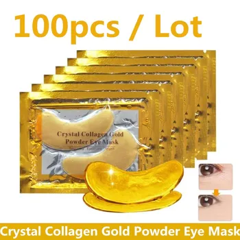 100vnt Crystal Collagen Aukso Milteliai Akių Kaukė 