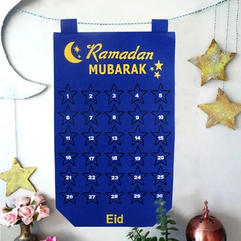 HUIRAN Eid Mubarakas Pajuto Advento Kalendorius Ramadanas Apdailos Islamo Musulmonų Šalis Dekoro Eid Al Adha Ramadanas Ir Eid Ramadanas Kareem