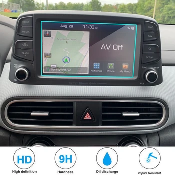 Grūdintas Stiklas Ekrano Plieno Apsauginė Plėvelė Hyundai Kona Ultimate 7 colių 8 colių Automobilių GPS Navigacijos 2018 2019 2020 metų