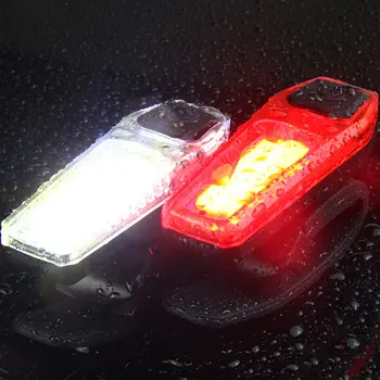 Naujas 120lm Dviratį Dviračiu Uodegos Šviesos, atsparus Vandeniui Dviračių Lempų Jojimo Galinis Žibintas Lauko LED Lemputė USB Kuprinė Clip-on Apšvietimas