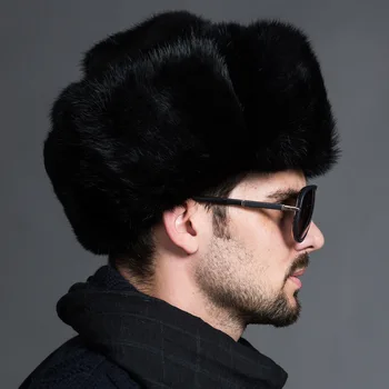 2020 M. Rusijos Odos Vyrai Moterys Dirbtiniais Kailių Slidinėjimo Kepurė Žiemos Šiltos Unisex Šiluminė Skrybėlė Kazokų Trapper Skrybėlės