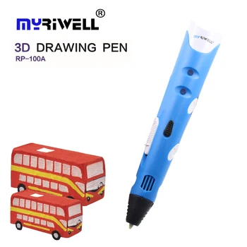 Myriwell 1-osios kartos 3d rašiklis modelis ABS Smart 3D Rašiklis braižiklis+Adapteris Kūrybos Dovana Vaikams Dizainas, Tapyba, 3d spausdintuvą, pen