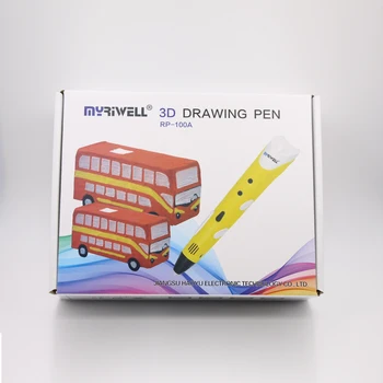 Myriwell 1-osios kartos 3d rašiklis modelis ABS Smart 3D Rašiklis braižiklis+Adapteris Kūrybos Dovana Vaikams Dizainas, Tapyba, 3d spausdintuvą, pen