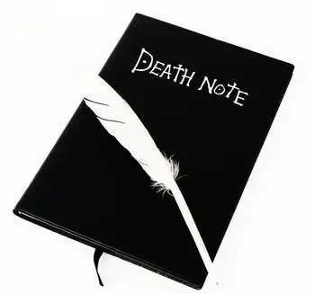 A5 Anime Death Note Sąsiuvinis Nustatyti Odos Leidinys ir Karoliai Plunksnų Pen Leidinys Death Note Pad Dovanų D40