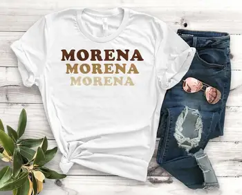 Morena, Morena, Morena, Latina Spausdinti Moterų marškinėlius Medvilnės Atsitiktinis Juokingi marškinėliai Dovanų 90s Lady Yong Mergina Lašas Laivas S-913
