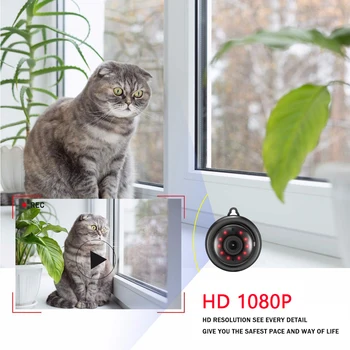 WIFI, Kamera, Belaidė Mini Kamera, Wifi Home Security HD Dviejų krypčių Naktinio Matymo Vaizdo Home Security WIFI Kamera, 1080P Smart Home