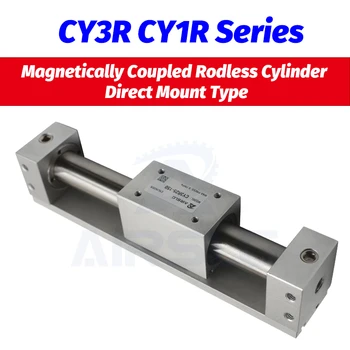 SMC tipas CY3R15 CY1R20 Magnetinio Kartu Rodless Cilindrų Tiesioginio Mount Tipas Pagimdė 15 20mm eiga 100 - 500mm įmontuotas magnetas