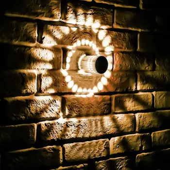 RGB Spiralės Skylę LED Siena Šviesos Efektas Sienos Lemputė Su Nuotolinio valdymo pultelis Spalvinga Wandlamp Šalies Baras Lobby KTV Namų Puošybai