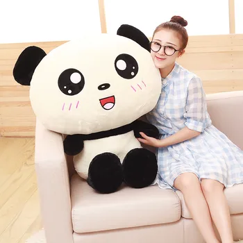 40-110cm Mielas Kūdikis Didelis Milžinas Panda Bear Pliušinis iškamša Pagalvę Animacinių filmų Kawaii Lėlės Mergaitėms Dovanų