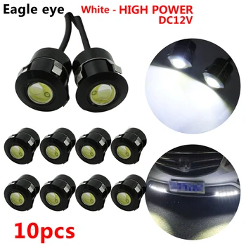 10vnt Eagle Eye LED Atvirkštinio Jutiklis Lazeris Didelės Galios DRL Dienos Žibintus Automobilį Auto Darbą Šviesos Rūko žibintai Stovėjimo Žibintai 12V