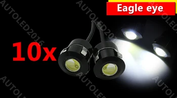 10vnt Eagle Eye LED Atvirkštinio Jutiklis Lazeris Didelės Galios DRL Dienos Žibintus Automobilį Auto Darbą Šviesos Rūko žibintai Stovėjimo Žibintai 12V