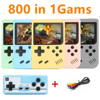 800 m 1 Žaidimai MINI Nešiojamieji Retro Vaizdo Delninis Konsolės Žaidimas, Žaidėjų Berniukas 8 Bitų 3.0 Colių Spalvotas LCD Ekranas, GameBoy