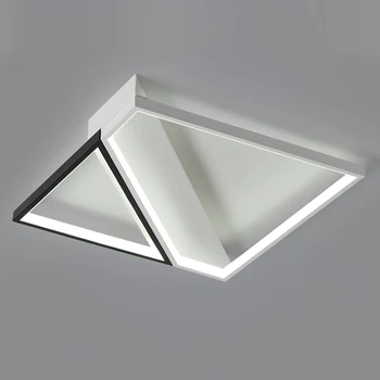 Juoda ir balta modernios LED lubų šviestuvas kambarį lempos Šiaurės blizgesio miegamojo lubų lempa, namų patalpų apšvietimas, lempos