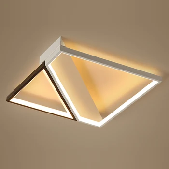 Juoda ir balta modernios LED lubų šviestuvas kambarį lempos Šiaurės blizgesio miegamojo lubų lempa, namų patalpų apšvietimas, lempos