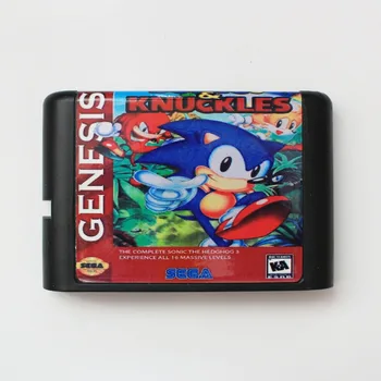 Sonic ir Knuckles ir Sonic 3 16 Bitų MD Žaidimo Kortelės Sega Mega Drive Genesis