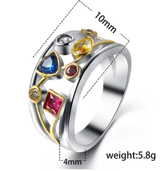 YTF1344 925 Sterlingas Sidabro Žiedas moterų imitacija žiedo cirkonis moterų žiedas