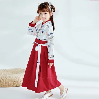 Tradicinis Kostiumas Vaikams Japonų Kimono Stiliaus Mergaitė Berniukas Drabužius Yukata Samurajus Kostiumas Krano Haori Skraiste Šalies Senovės Cosplay