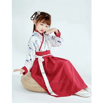 Tradicinis Kostiumas Vaikams Japonų Kimono Stiliaus Mergaitė Berniukas Drabužius Yukata Samurajus Kostiumas Krano Haori Skraiste Šalies Senovės Cosplay
