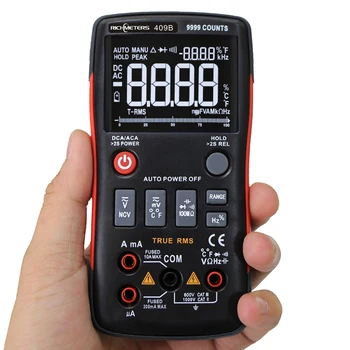 RM409B Skaitmeninis Multimetras Mygtuką 9999 Skaičiuoja Analoginis Bar Graph AC/DC Įtampos Ammeter Srovė Omo Auto/Rankinis