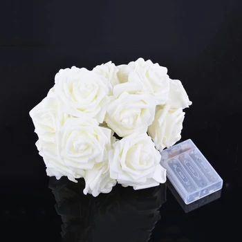 2M akumuliatoriaus LED dirbtinių rožių gėlių atostogų virvę, žibintai, vestuvių Valentino šalis dekoro girliandą meilužio dovana sodo lempos