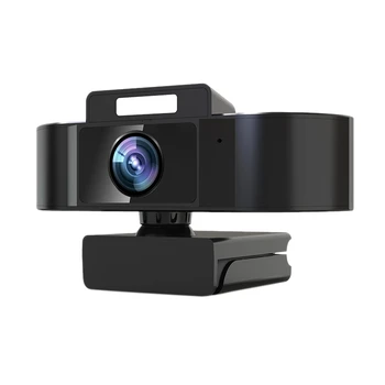 4K HD USB Dual Mikrofonas Realiu Laiku Webcam USB Kompiuterio Kamera su Grožio Užpildyti Šviesos PC USB Plug ir Play