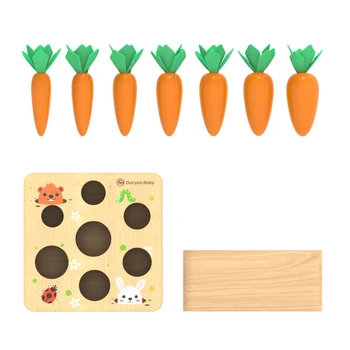 Vaikai Dydis Pažinimo Derliaus Morkų Medinės Formos Atitikimo Morkų Žaidimą Vaikams Montessori Žaislai Blokuoti Nustatyti Ankstyvojo Lavinimo Žaislai