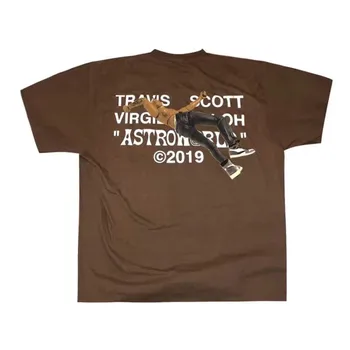 2019 Scott Travis Astroworld vergilijus abloh marškinėliai Vyrams, Moterims, 1:1, Geriausias kokybės Kaklaraištis dažyti O-kaklo Astroworld t-shirts