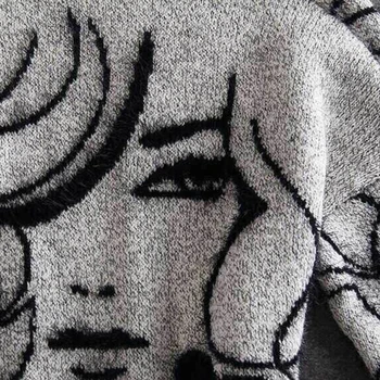 2020 m. Moteris Rudens-Žiemos Prarasti ilgomis Rankovėmis Galvą, Siuvinėjimas, Mezgimas Cardigan Megztinis Kailis женская куртка свитер женский
