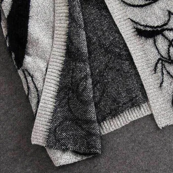 2020 m. Moteris Rudens-Žiemos Prarasti ilgomis Rankovėmis Galvą, Siuvinėjimas, Mezgimas Cardigan Megztinis Kailis женская куртка свитер женский