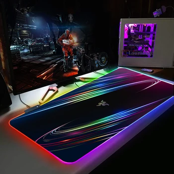 Cool Abstract dizaino Custom RGB Žaidimų Didelės Pelės Mygtukai Žaidėjus Led Kompiuterio Kilimėlis su Apšvietimu Kilimą Klaviatūros Stalas Kilimėlis